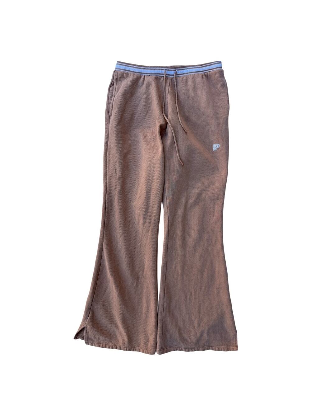 Victoria Secret PINK Womens Medium Brown Wide Leg Lounge Pants Soft Cozy